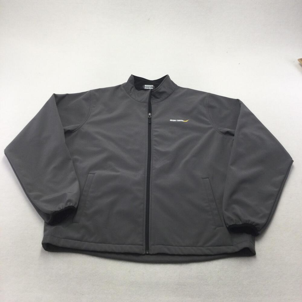 Landway Soft Shell Jacket Mens XL Gray Grand Canyon West Fleece Lined Full Zip